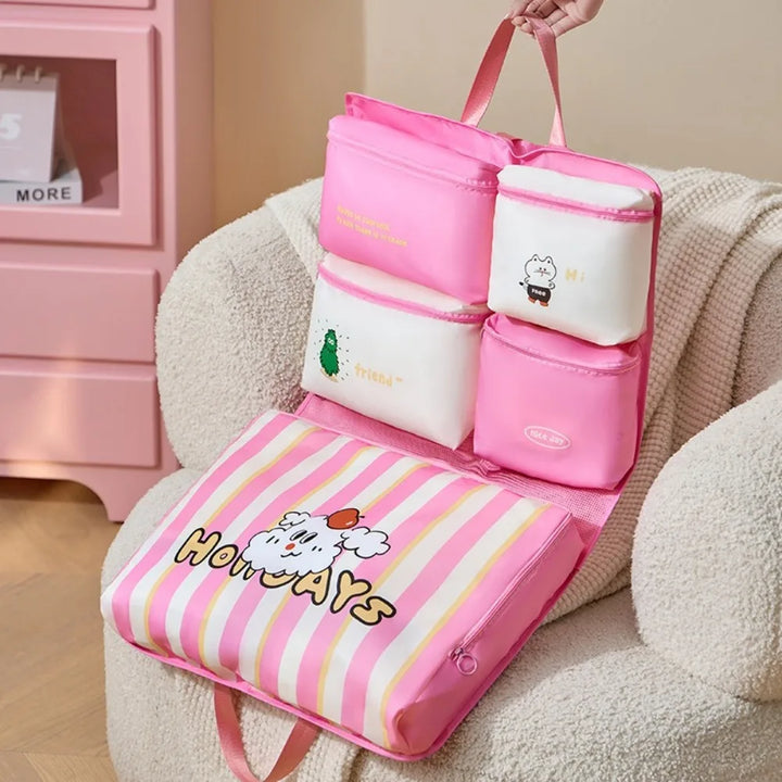 Sac de voyage pliable Luvoya TravelFlex | Organiseur suspendu résistant à la poussière avec poignée | 74,5×45 cm déplié | Léger, résistant à l'eau et polyvalent