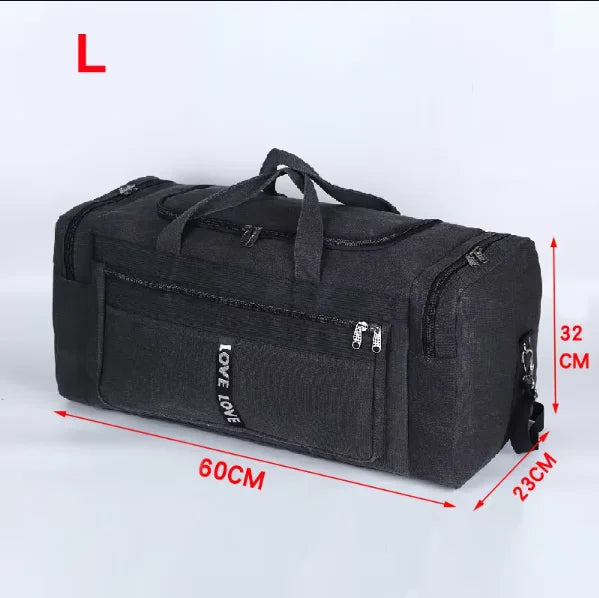 Sac de voyage Bravion GearBag | XL Sac de sport et d'entraînement en toile imperméable | Sac à bandoulière pour hommes | 80×26×36 cm ou 60×23×32 cm