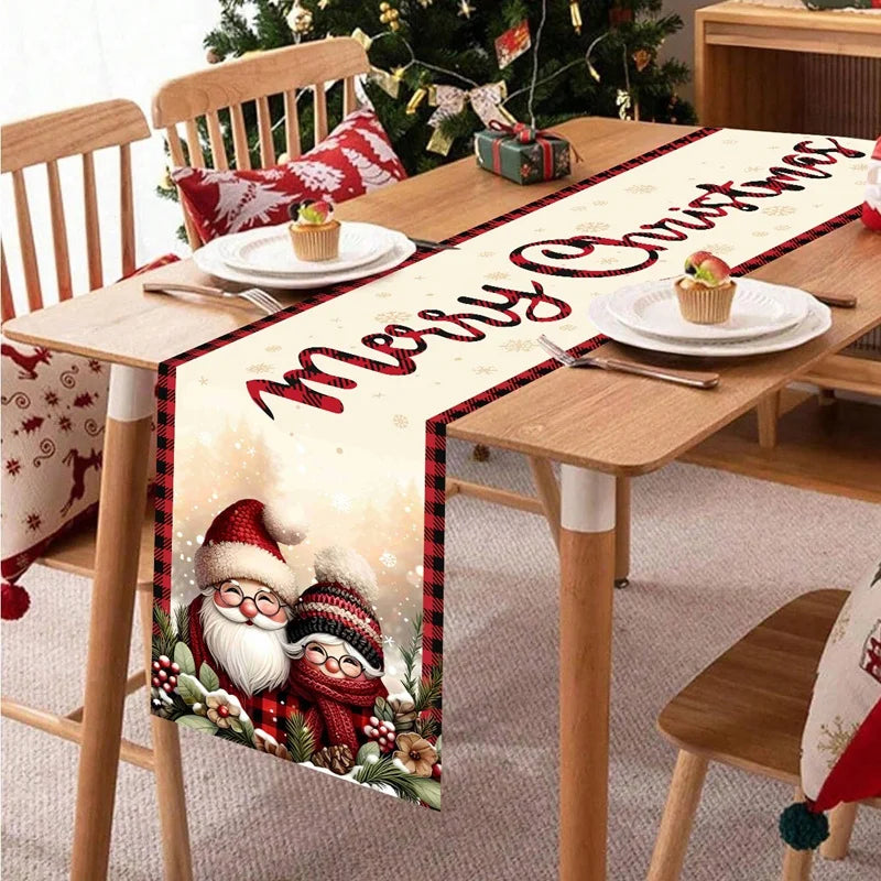 Chemin de table de Noël Festivia | 180×35 cm | Élégant & Festif | Décoration de table pour Noël & Nouvel An 2025/2026