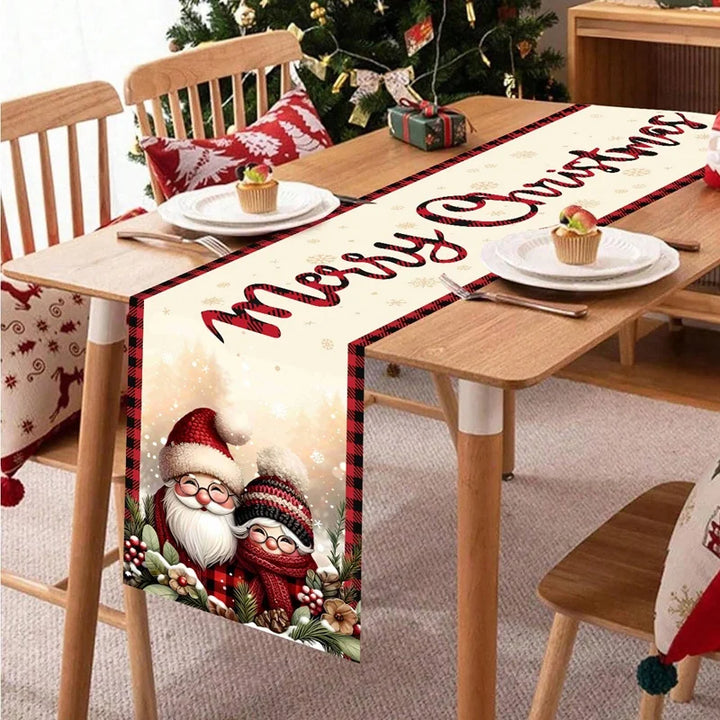 Chemin de table de Noël Festivia | 180×35 cm | Élégant & Festif | Décoration de table pour Noël & Nouvel An 2025/2026