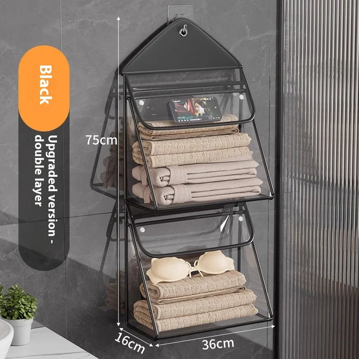 Organisateur suspendu ClarityBag | Imperméable & Transparent | Grande Capacité | Rangement Salle de Bain & Cosmétique