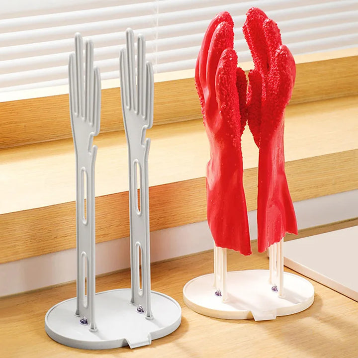 TROCKINO Support de séchage pour gants de cuisine | Support à gants & égouttoir | Gain de place & Hygiénique | 34×16×13 cm