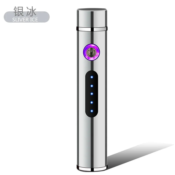 Voltrino Zylinder-USB-Feuerzeug | Technologie à double arc | Rechargeable & Résistant au vent | Élégant boîtier en métal pour hommes