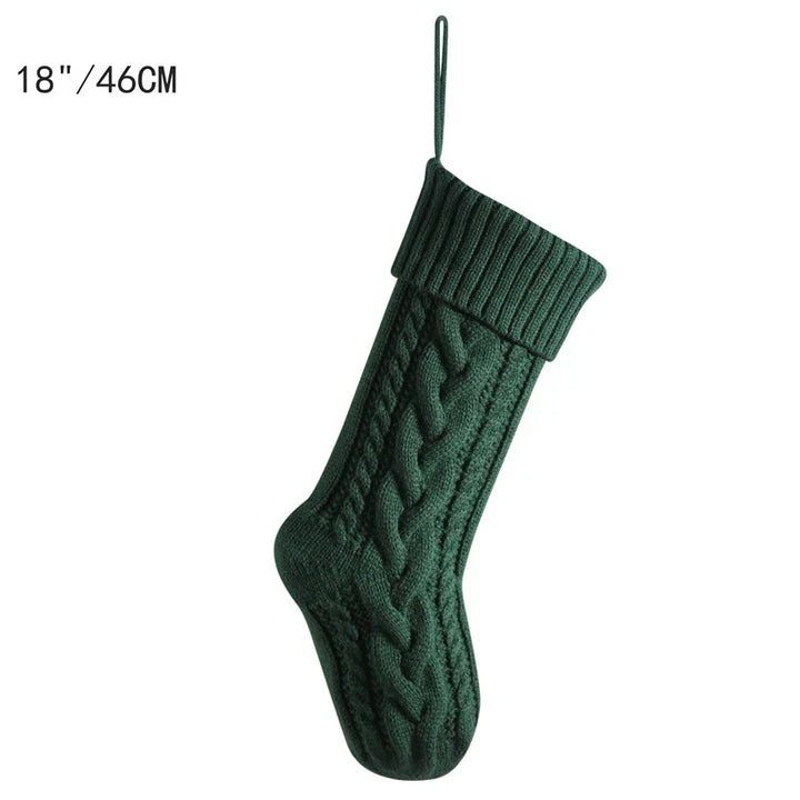 Chaussette de Noël CozyKnit Grande | Tricotée & Douce | Décoration de Noël pour Enfants & Famille | Design Classique