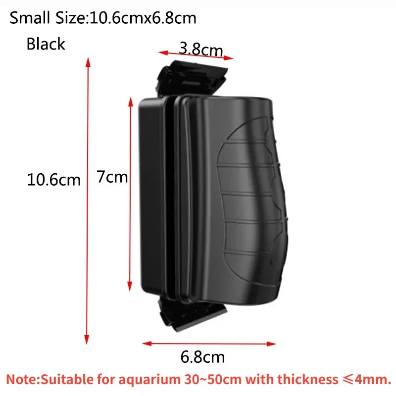 Aimant de nettoyage pour aquarium | Brosse à algues flottante | Pour une épaisseur de verre jusqu'à 0,4 cm