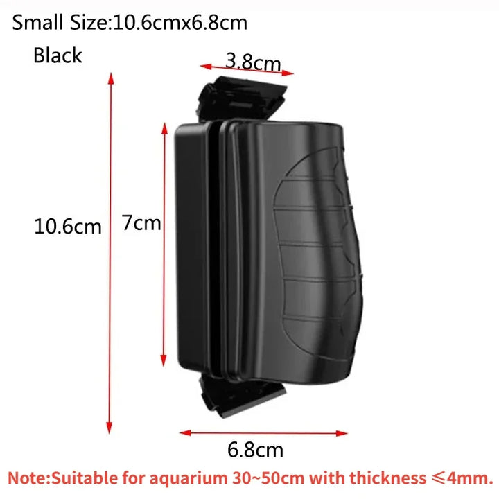 Aimant de nettoyage pour aquarium | Brosse à algues flottante | Pour une épaisseur de verre jusqu'à 0,4 cm