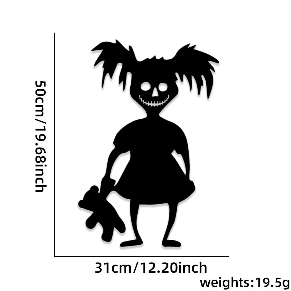 Halloween-Deko SpookyStick | Autocollants en feutre pour portes, fenêtres et murs | Citrouille, fantôme, chapeau de sorcière & main de squelette