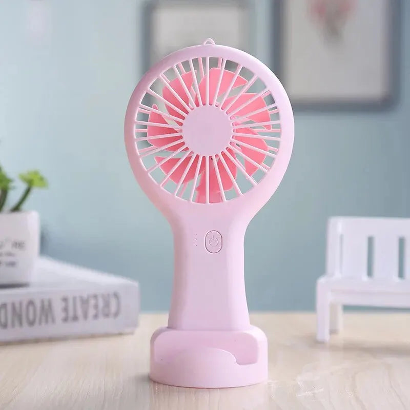 Mini-Ventilateur USB BREEZIMO | Mode Vent à 3 Niveaux | Portable & Silencieux | Avec Socle & Batterie | 16,5×8,5×2,5 cm