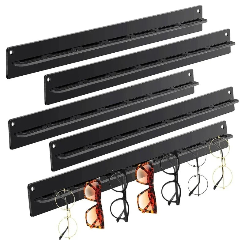 Support mural Glasario pour lunettes de soleil | En acrylique transparent | Support de lunettes gain de place pour la maison et le commerce