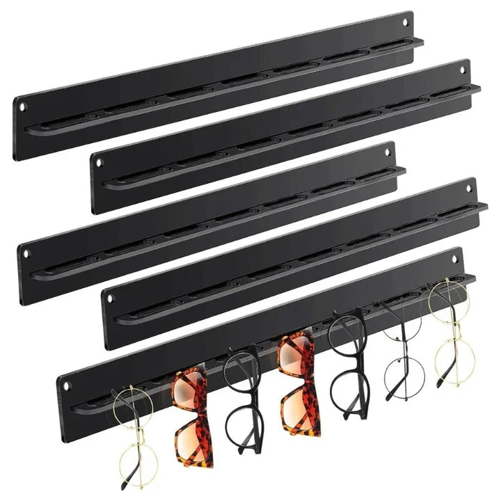Support mural Glasario pour lunettes de soleil | En acrylique transparent | Support de lunettes gain de place pour la maison et le commerce