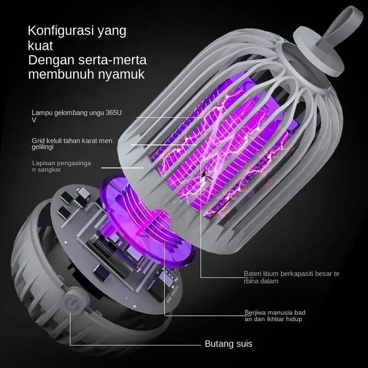 Zappora Piège à Moustiques Électrique | Lumière UV LED | Fonction de Charge USB | 13,5×8,5 cm | Pour 100 m²