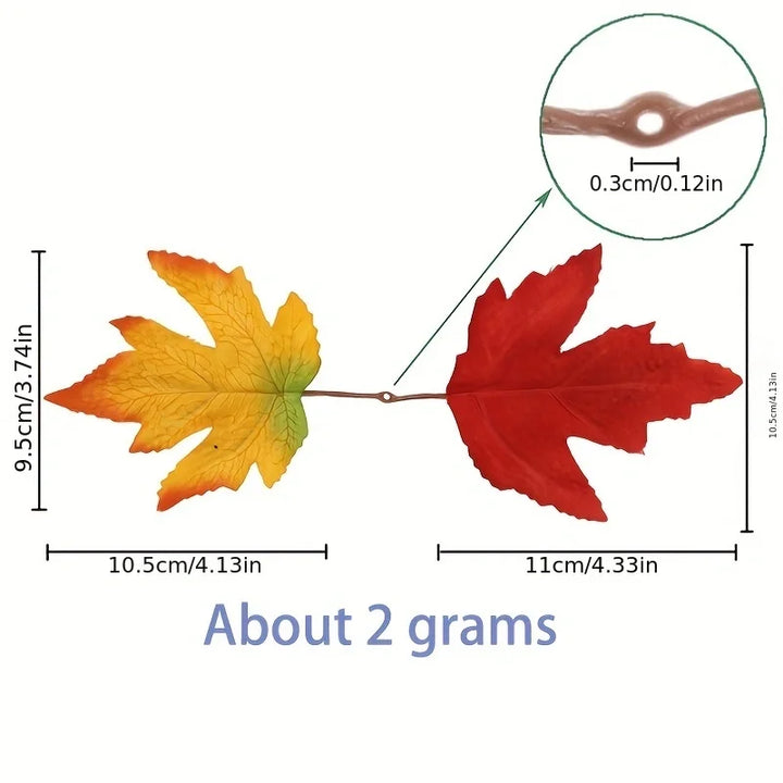 TwinLeaf | Ensemble de 10 Feuilles d'Érable Artificielles | Décoration d'Automne pour Halloween, Mariage & Thanksgiving