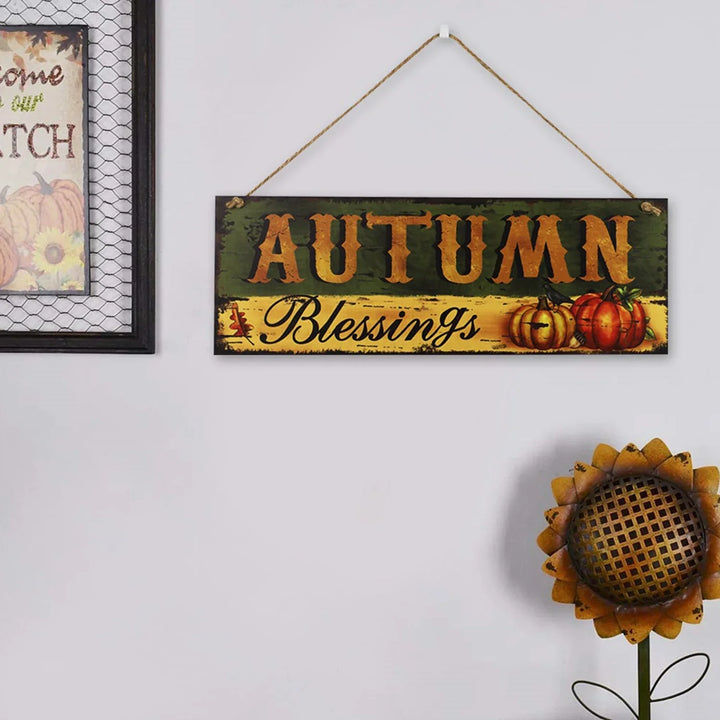 Panneau de bienvenue en bois HarvestWelcome | Décoration d'automne et de Thanksgiving pour porte et jardin