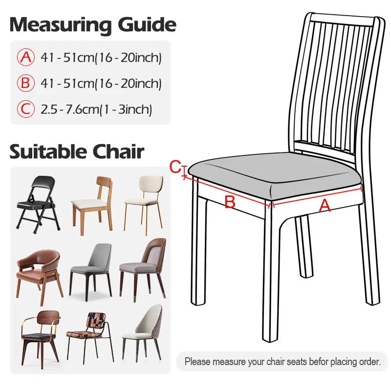 CasaLino | Housses de siège de chaise imperméables | Élastiques et lavables | Design à carreaux | 4 variantes | Pour cuisine et salle à manger