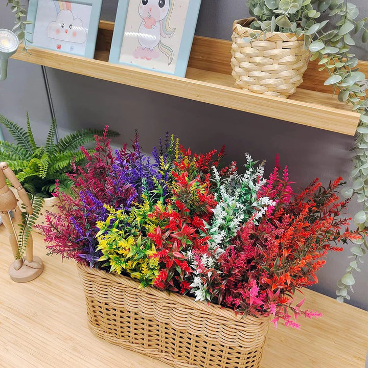 Florabell Ensemble de 12 Lavandes Artificielles | Plantes Artificielles pour Mariages, Vases, Couronnes & Décoration | Pour Intérieur & Extérieur