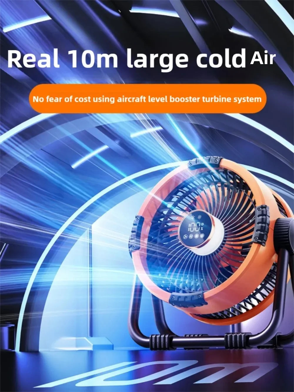 AEROLIA NightCool | Ventilateur 4-en-1 & Lumière de Nuit | Batterie 20000mAh | Utilisable Suspendu & Posé