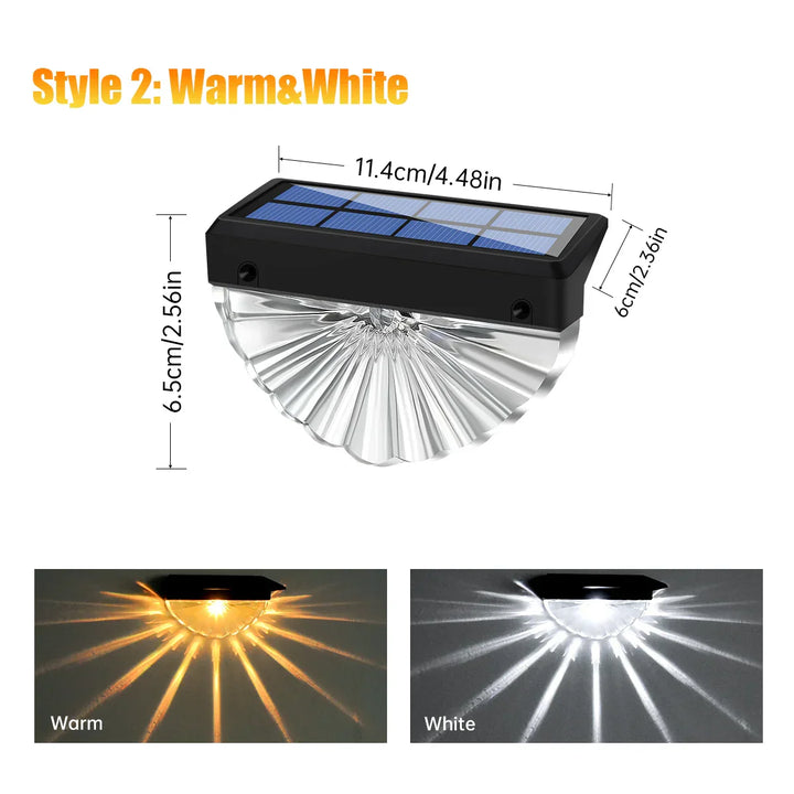 Lampes solaires à LED Lumora Step | Changement de couleur ou blanc chaud | Résistantes aux intempéries IP44 | Pour escaliers, clôtures et terrasses