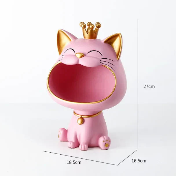 FiguroPet Figurine de chat avec rangement | Décorative & Pratique | Résine de haute qualité