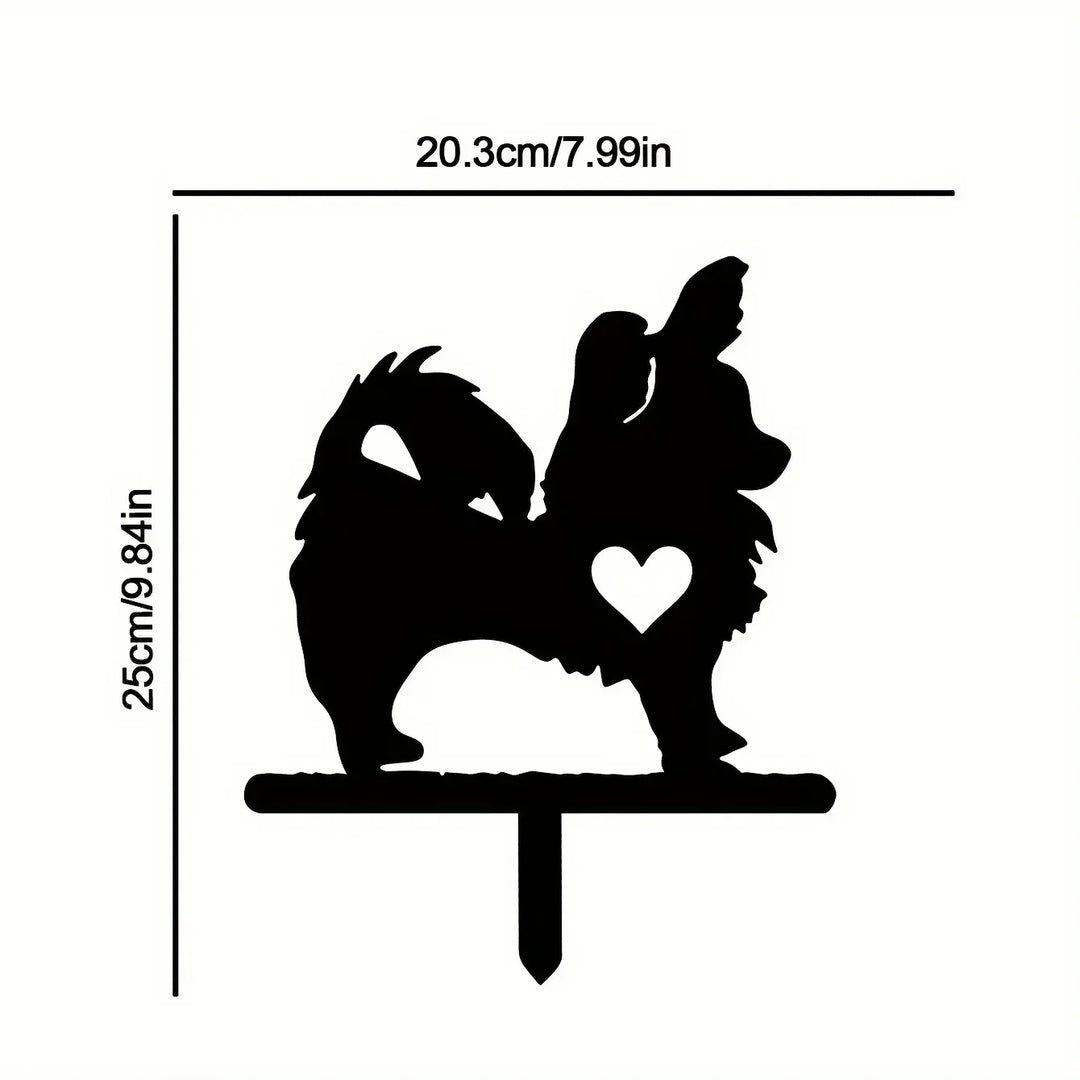 Jardinier TikiPaw | Chien en design Tiki | Figurine décorative en métal | Résistant aux intempéries & Fait main