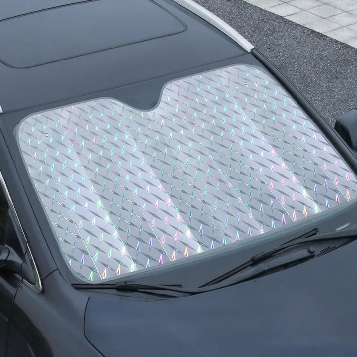 SOLVEX Pare-Soleil Auto | Protection UV & Protection Contre la Chaleur pour Pare-Brise Avant et Arrière | Aluminium Réfléchissant | Universel