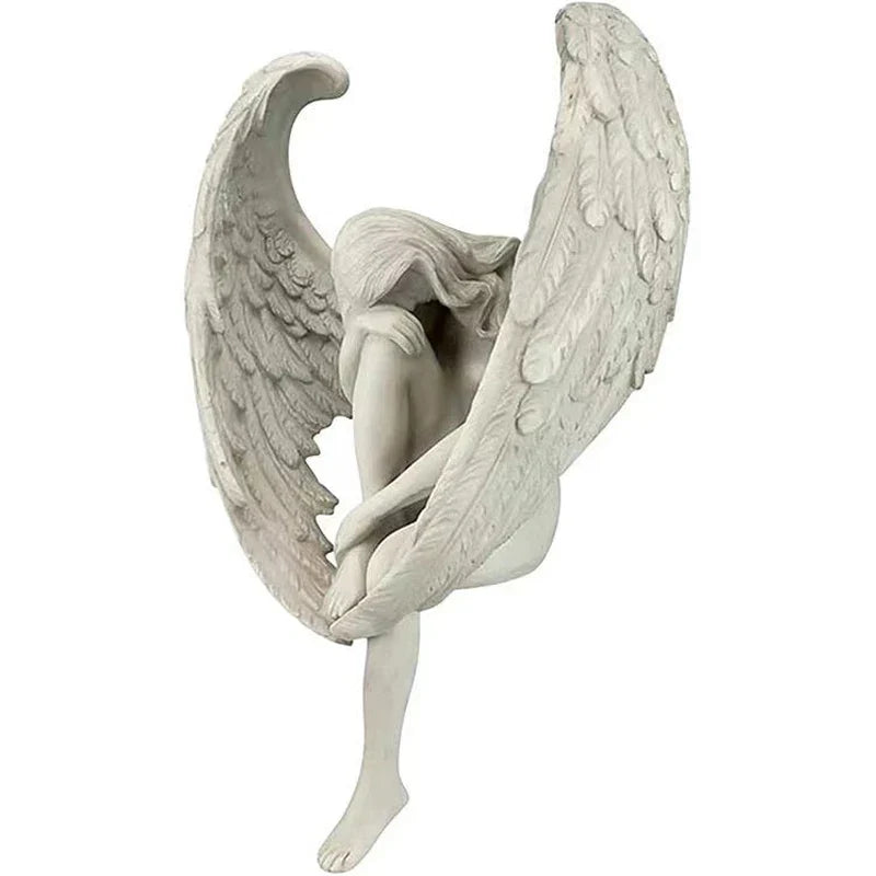 Figurine Angelique Harmony | Sculpture d'ange en résine | Décoration artisanale | Symbole de protection et d'amitié