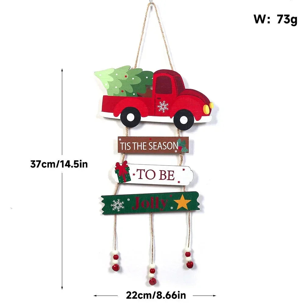 Pendentif en bois NordicCharm | Décoration de Noël à suspendre | Ornement fait main pour arbre, mur et fenêtre | Décoration festive 2025–2026