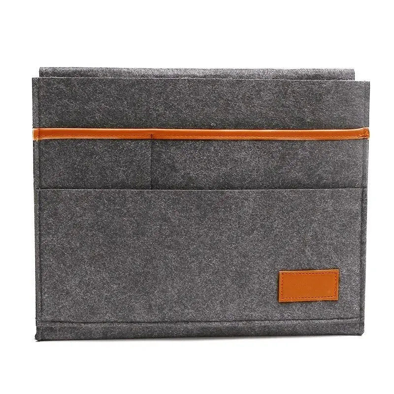 OrdiNest Organisateur de Lit en Feutre à Accrocher | Rangement Pratique au Lit ou au Canapé | Pochette Suspendue pour Tablette, Télécommande & Accessoires