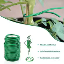 FlexiTie Jardin | Fil de jardinage avec revêtement en caoutchouc | Découpable et réutilisable