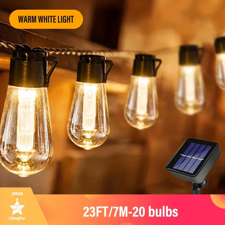 Guirlande lumineuse solaire LED SolaLuma | Étanche IP44 | Pour jardin, terrasse et camping | Éclairage automatique