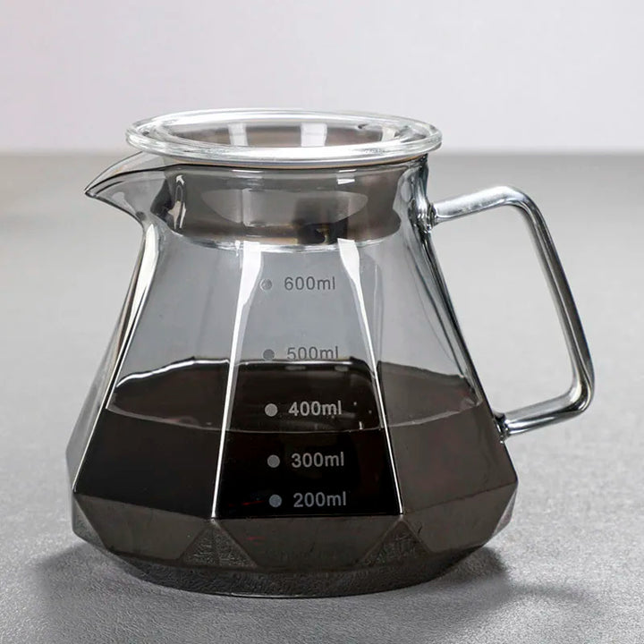 AromaCloud Cafetière | Set Pour Over | Verre Borosilicaté | 400 ml & 600 ml