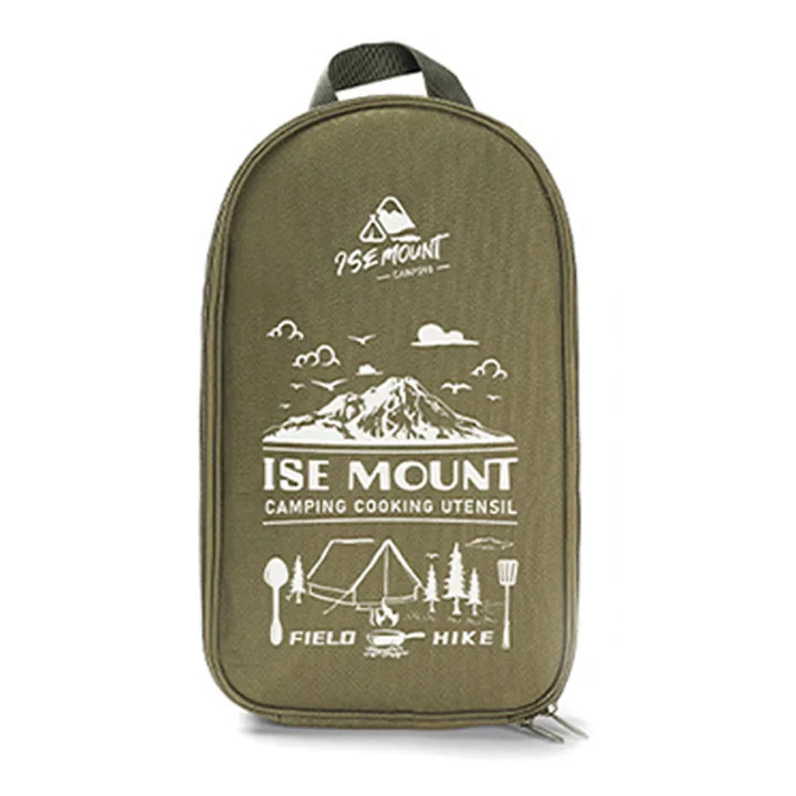 TerraChef AdventureKit Ensemble de cuisine de camping 9 pièces | Inclus : sac de rangement | Accessoires de cuisine en acier inoxydable pour l'extérieur | Pour le camping, la randonnée et le barbecue