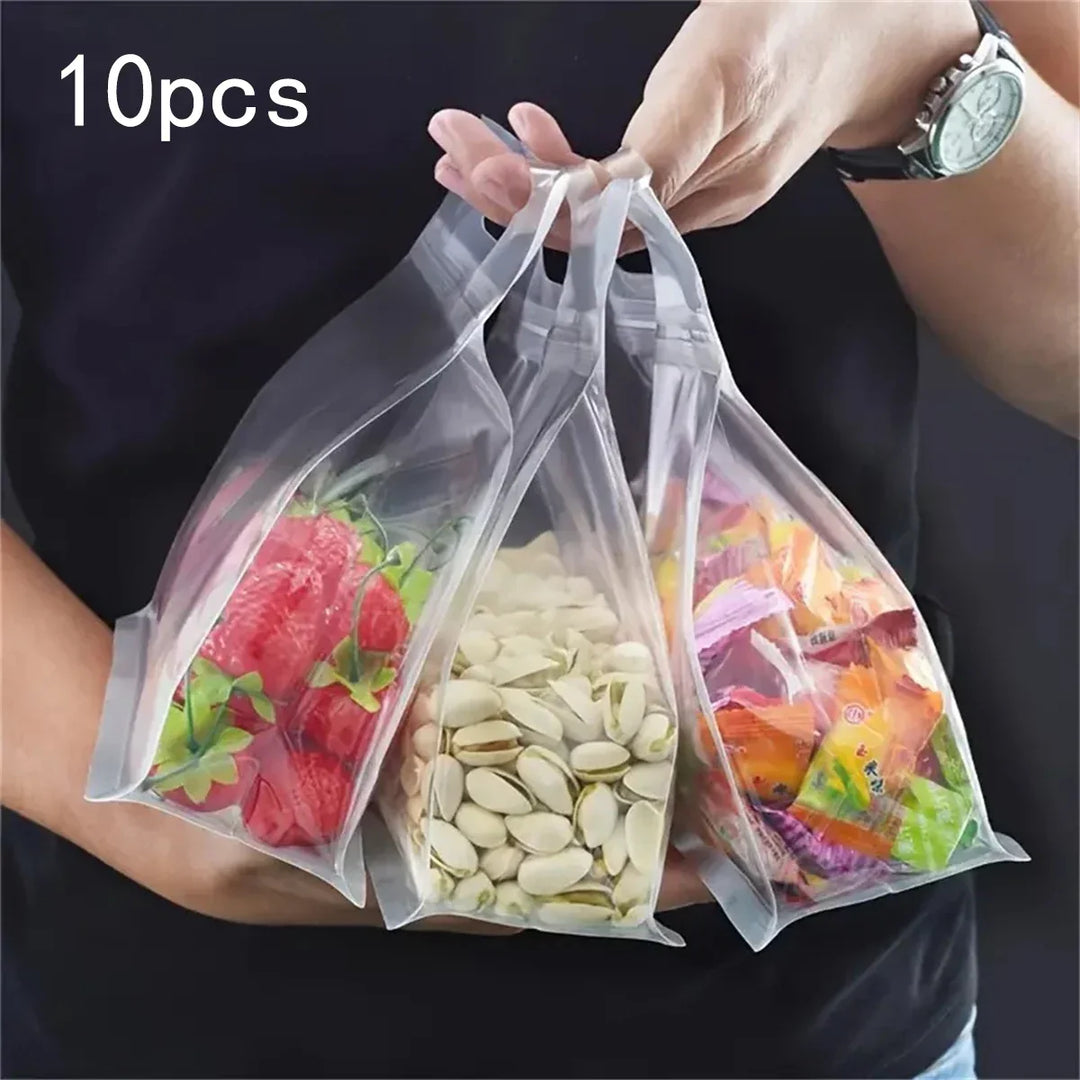 EcoPouch Sacs de rangement | Réutilisables & Étanches | Pour fruits, légumes, collations & plus | Set de 10