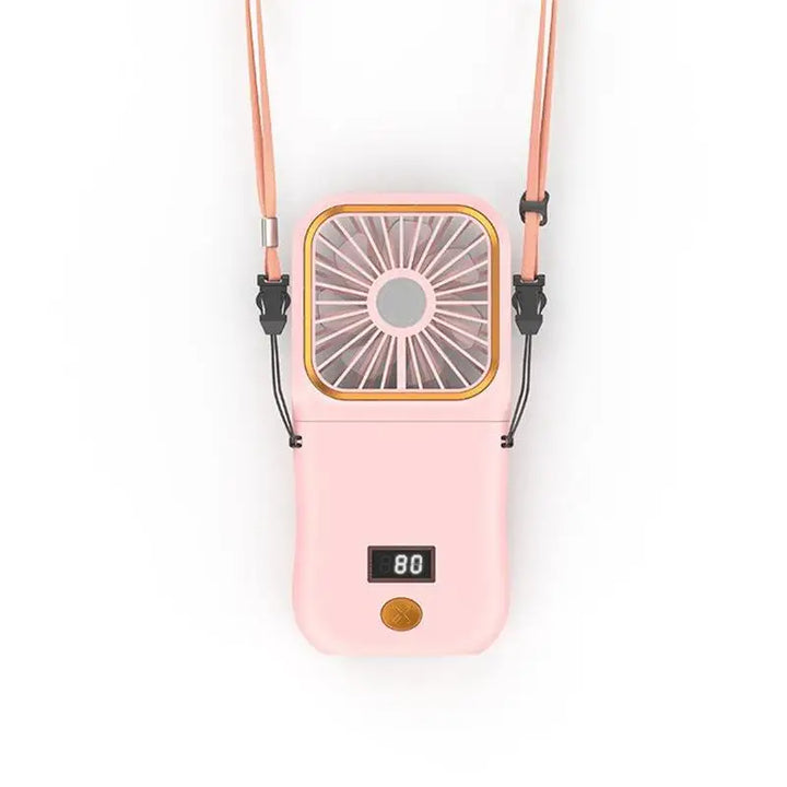 Airlio Ventilateur USB Pliable 3000mAh | Refroidisseur d'air à 4 vitesses | Ventilateur à main, de table & de cou | Fonction Powerbank | Pivote à 180°