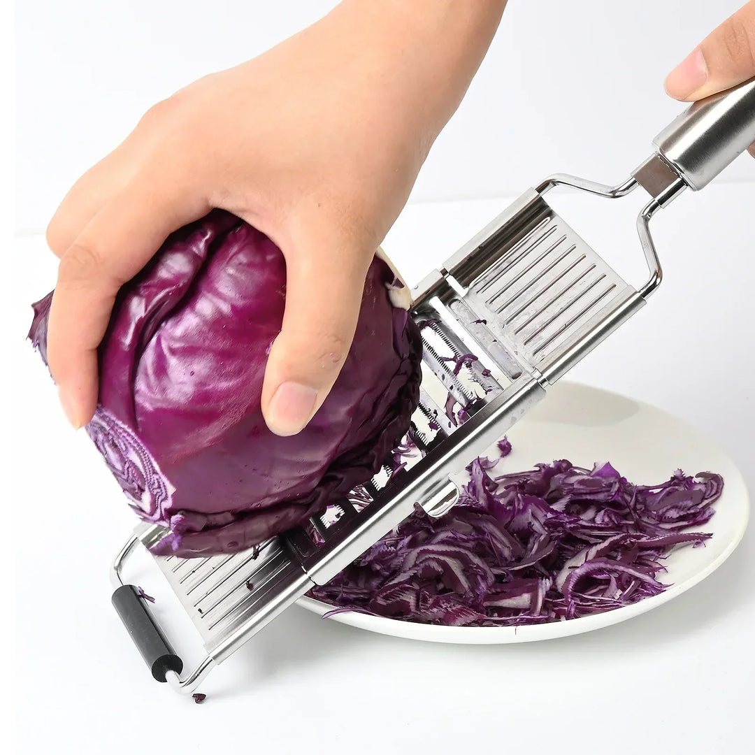 Küchenschnitt en acier inoxydable Râpe à légumes & Hachoir | Râpe de cuisine 3-en-1 | Antidérapante & Lavable au lave-vaisselle