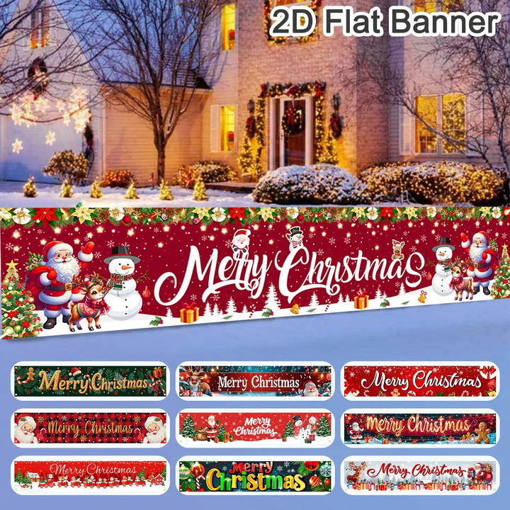 Bannière de Noël FestiJoy | Joyeux Noël & Bonne Année 2025/2026 | Décoration intérieure & extérieure | Résistante aux intempéries & Réutilisable