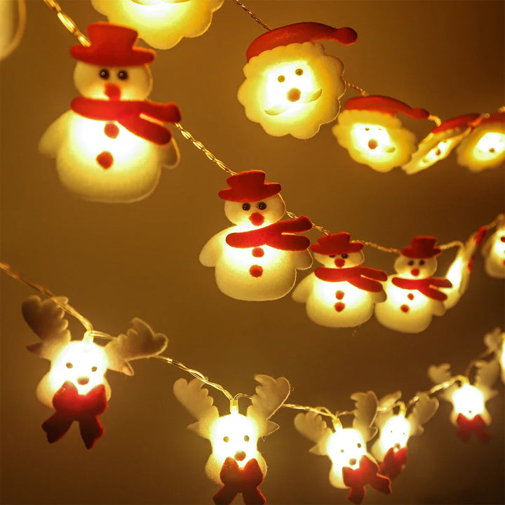 Guirlande lumineuse LED Bonhomme de Neige Frostella | Décoration de Noël Intérieure | Blanc Chaud & Fonctionnement sur Piles | Design Noël 2025
