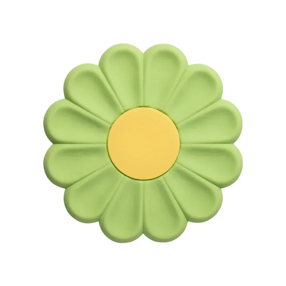 Sous-verre en silicone FleurChaleur | Résistant à la chaleur & Antidérapant | 15 cm | Set de table en forme de fleur pour tasses, bols & casseroles