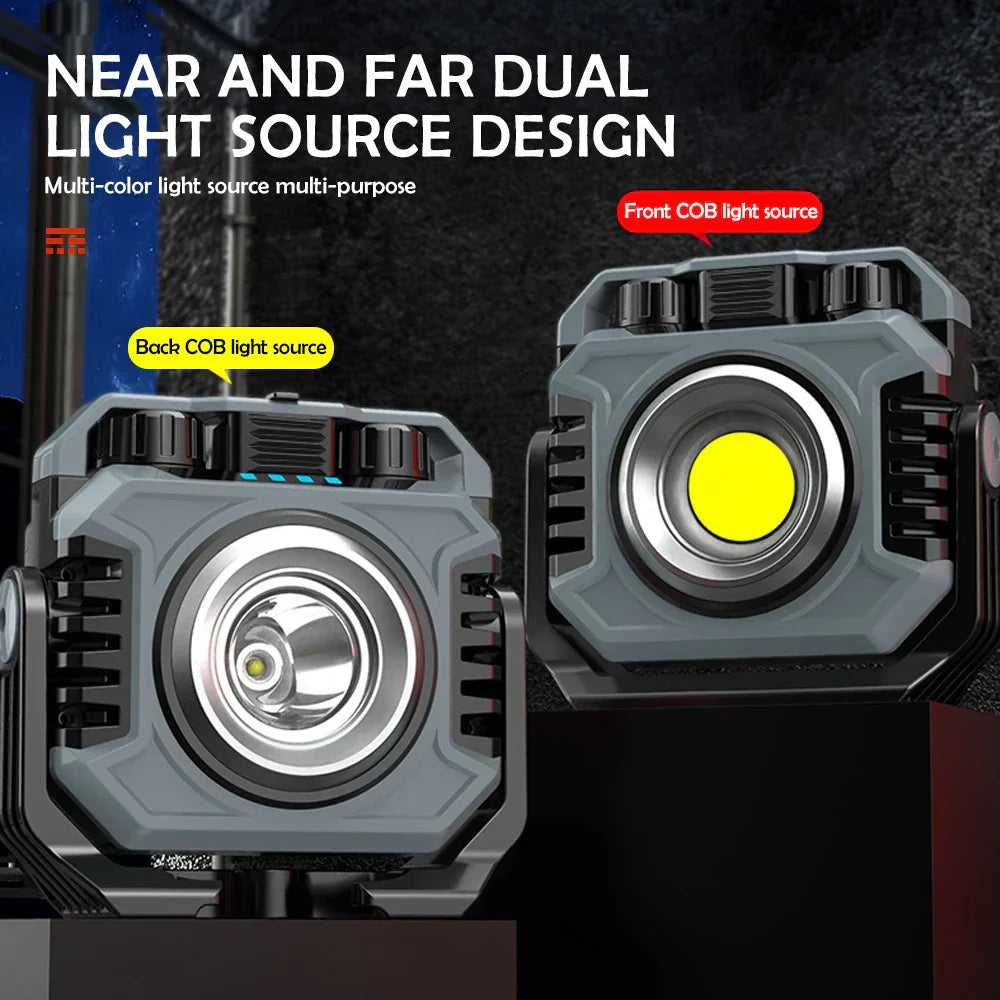 Lampe de travail TektorBeam LED 1500 Lumens | Rechargeable & Magnétique | Dimmable en continu | Étanche IP66