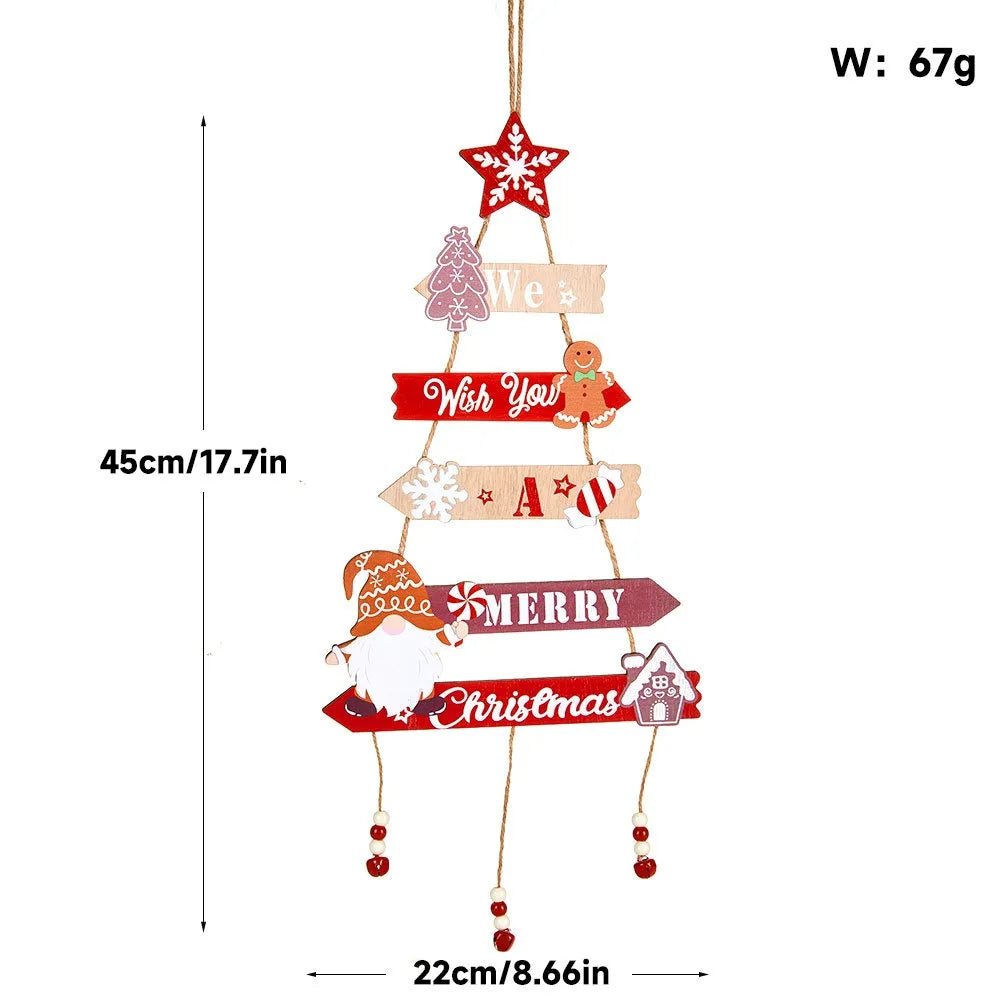 Pendentif en bois NordicCharm | Décoration de Noël à suspendre | Ornement fait main pour arbre, mur et fenêtre | Décoration festive 2025–2026