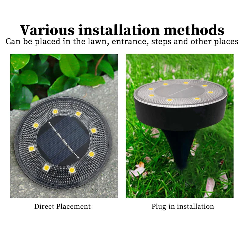 Terraluna Solar Lampe de sol LED | IP68 Étanche | Contrôle automatique de la lumière | Pour jardin, chemin et terrasse