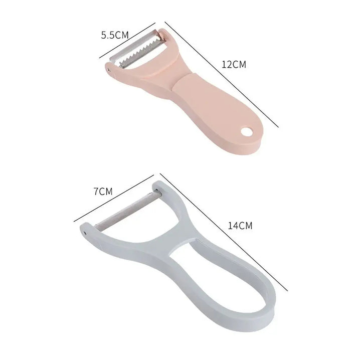 Éplucheur 2-en-1 Skandora PeelCut pour fruits et légumes | Éplucheur en acier inoxydable amovible au style nordique | 14 × 7 cm / 12 × 5,5 cm