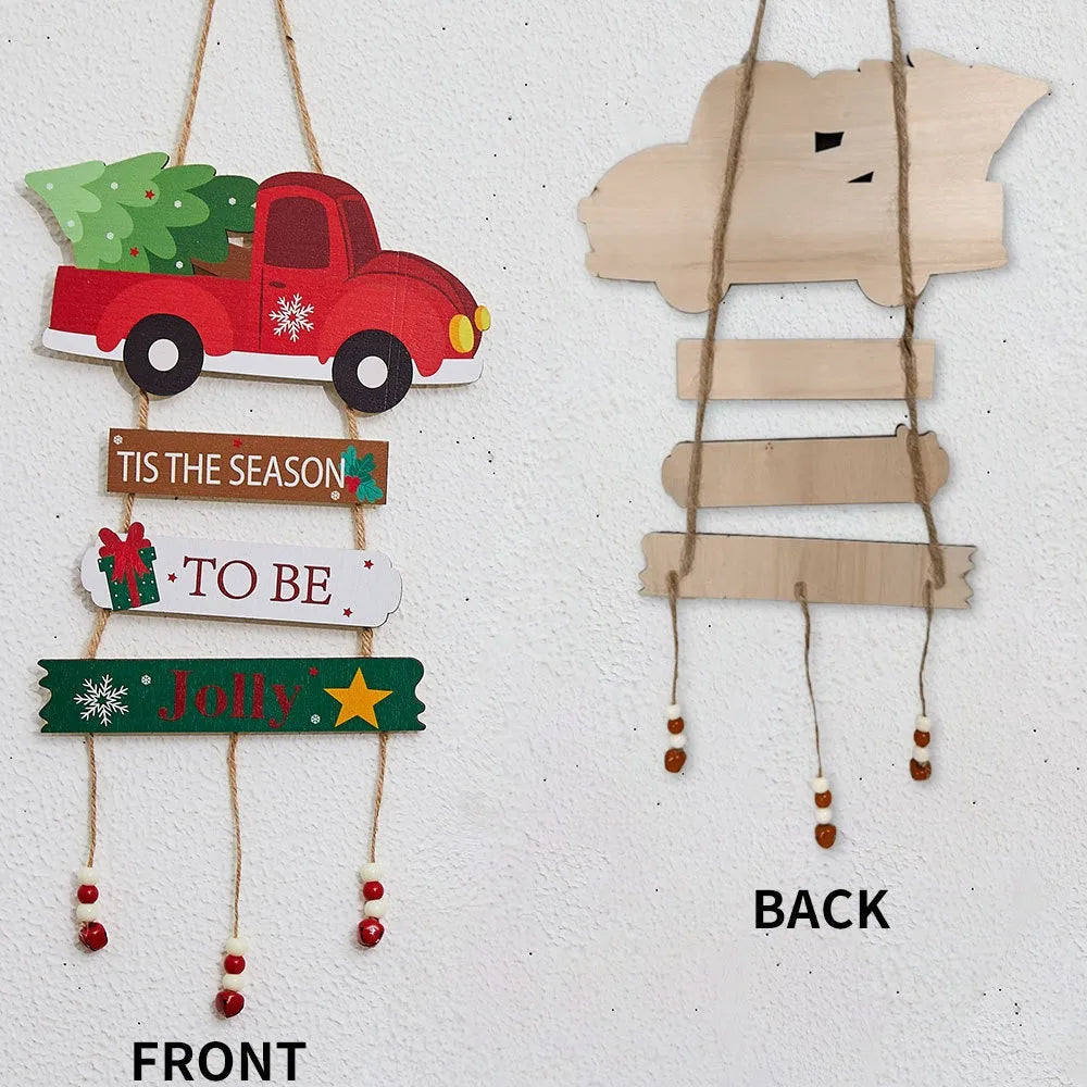Pendentif en bois NordicCharm | Décoration de Noël à suspendre | Ornement fait main pour arbre, mur et fenêtre | Décoration festive 2025–2026