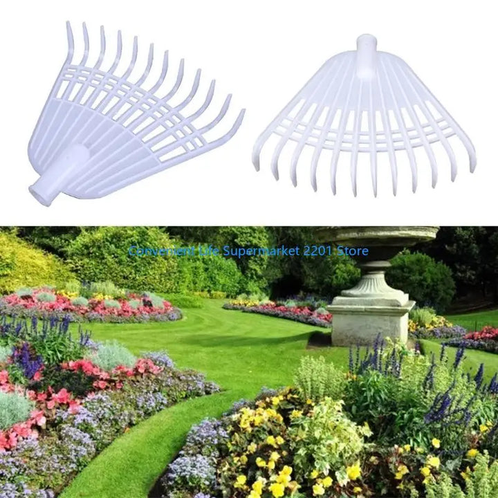 Râteau Rakeon à 12 dents | Plastique | 38 × 32 cm | Sans manche | Léger et polyvalent