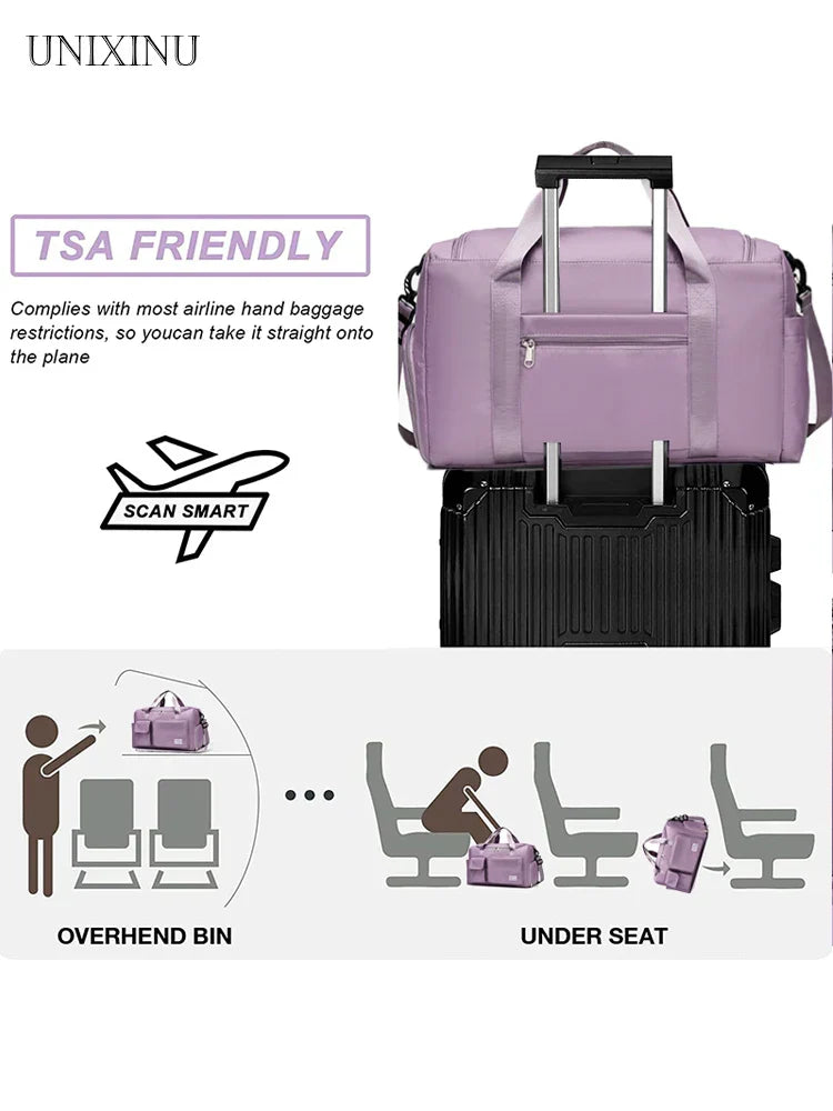 Sac de voyage Veyora WeekAir | Capacité de 35 L | Avec compartiment à chaussures et séparation humide/sèche | Pour les voyages en avion, le sport et les escapades de week-end