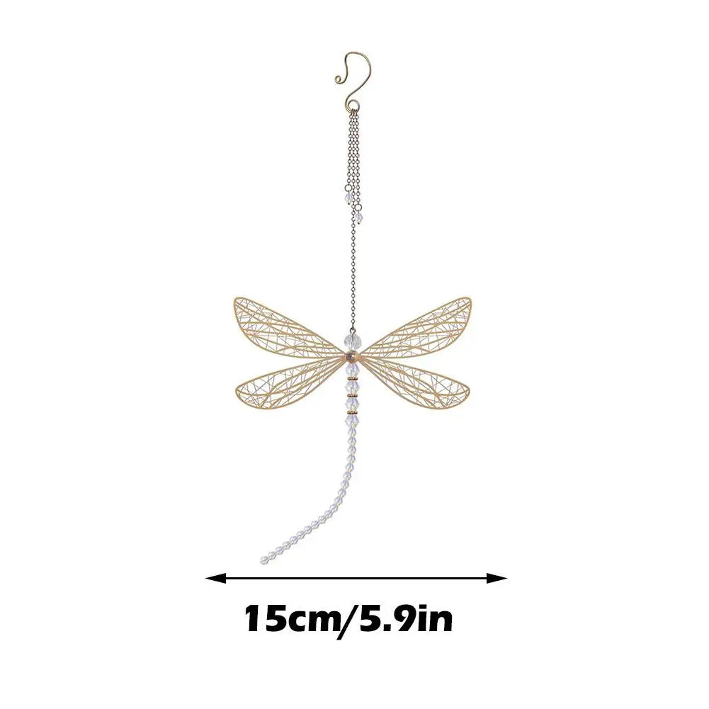 LumiFly | Attrape-lumière en cristal avec libellule | Mobile et déco | 15 × 15 cm