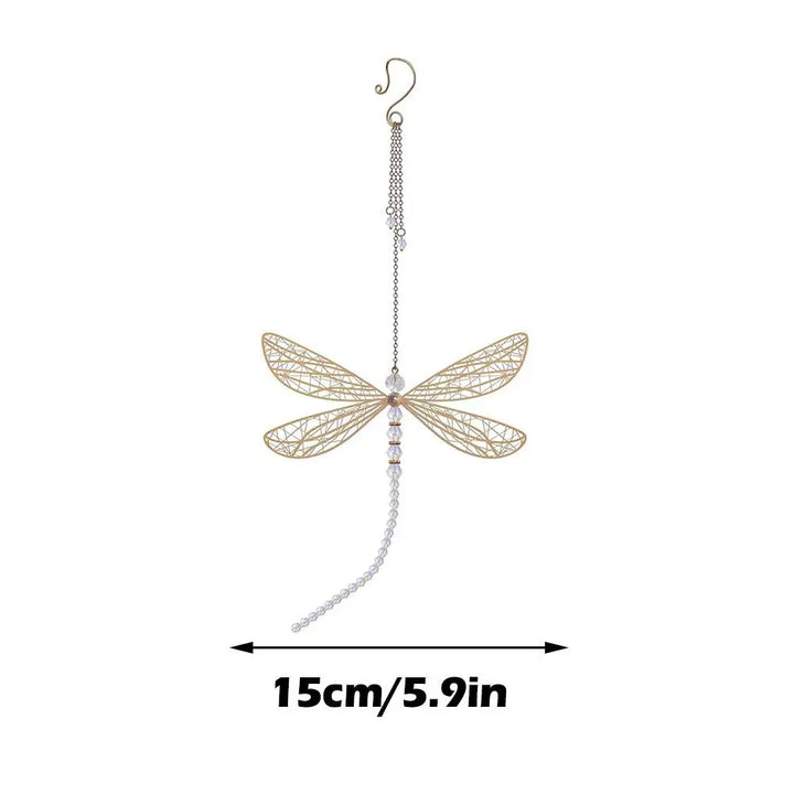 LumiFly | Attrape-lumière en cristal avec libellule | Mobile et déco | 15 × 15 cm