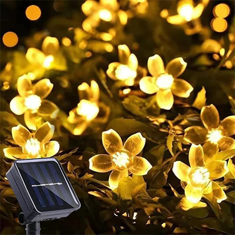 LumiSola Guirlande lumineuse solaire | 20–100 LEDs | Blanc chaud, Blanc ou RGB | 8 modes | Pour jardin & balcon | 5–12m