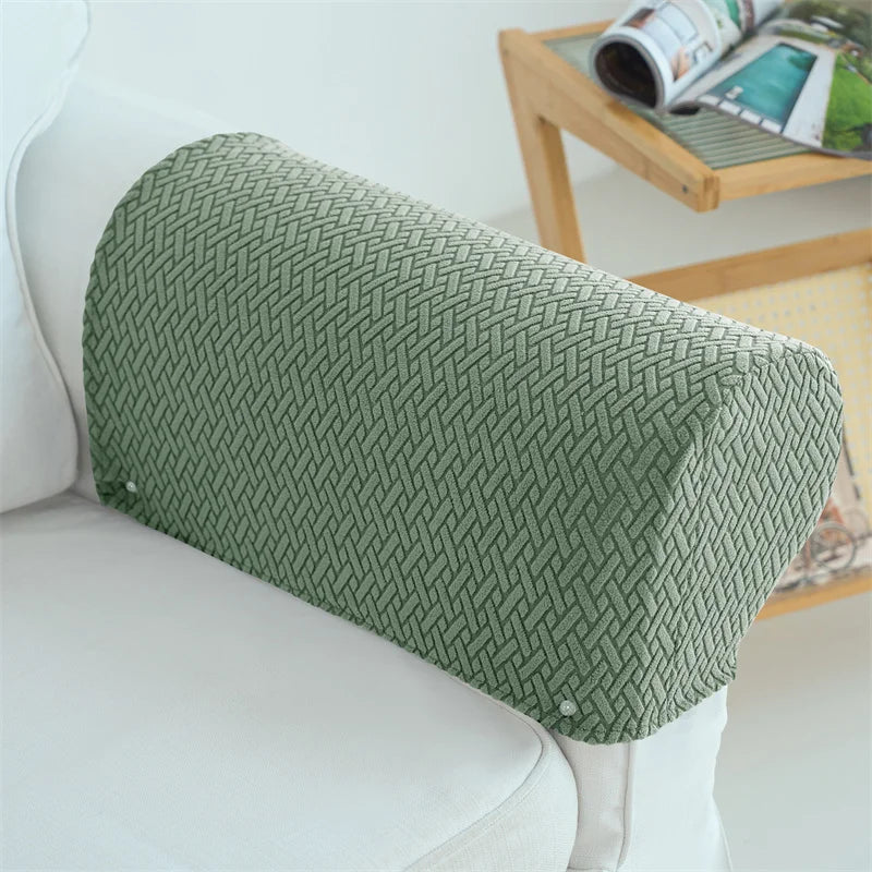 Ensemble de 2 housses de bras de fauteuil et de canapé Armluxe | Tissu jacquard | Protection contre la poussière et la saleté | Antidérapant et lavable