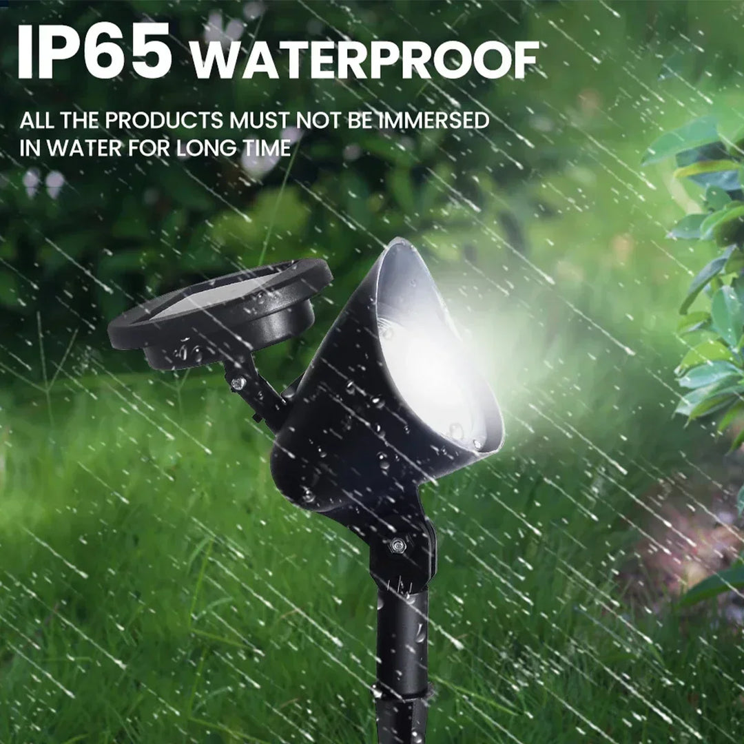 Projecteur solaire LumiFokus | Projecteur LED de jardin | Étanche IP65 | Pour arbres, chemins et éclairage paysager