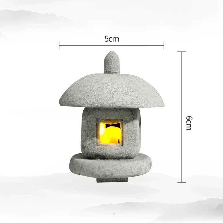 Mini-Pagode ZenStone | Décoration en grès | Pour jardin, bonsaï et oasis zen | Fait main